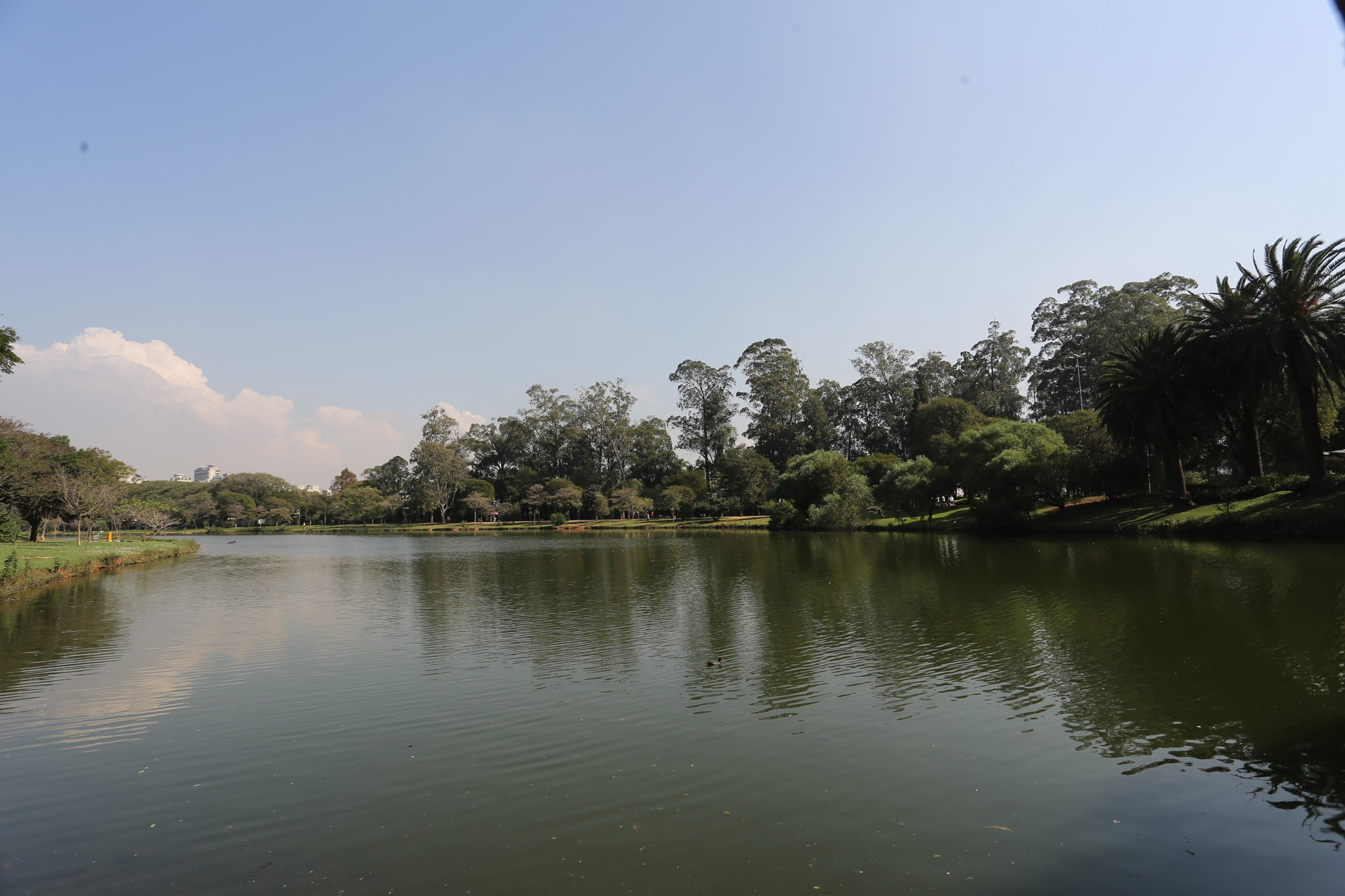 Lago passou por serviços de batimetria (medição da profundidade), desassoreamento e limpeza.  Foto: Fábio Arantes / Secom