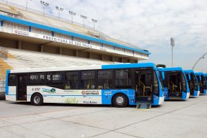 Frota de ônibus: renovada e menos poluente