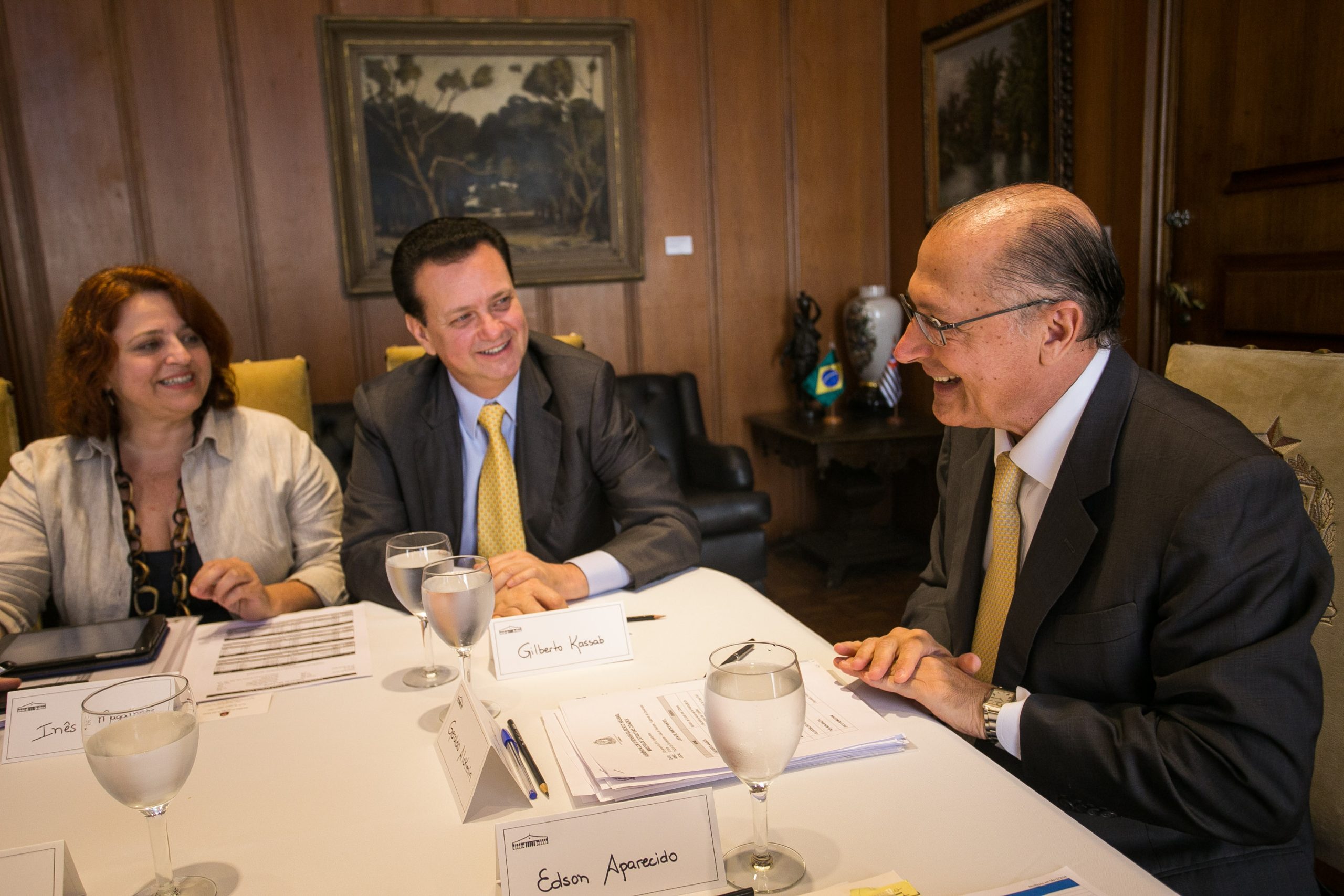 O governador Geraldo Alckmin durante reunião com o Ministro das Cidades, Gilberto Kassab - Foto: Edson Lopes Jr/A2